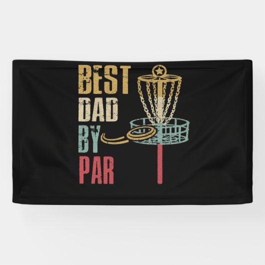 Disc Golf Dad Best Dad By Par Spandoek (Horizontaal)