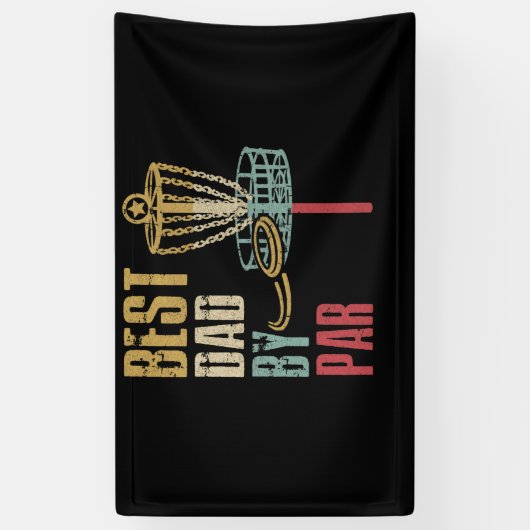 Disc Golf Dad Best Dad By Par Spandoek (Verticaal)