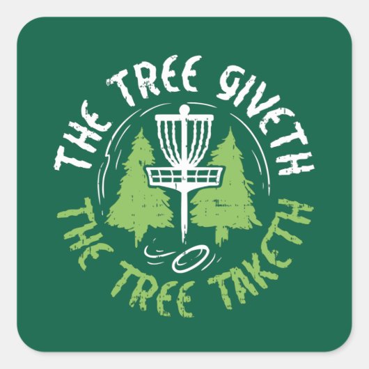 Disc Golf Disc Golf Player Gift Vierkante Sticker (Voorkant)