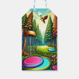 Disc Golf en Eagle thema Naar en Van Verjaardag Cadeaulabel