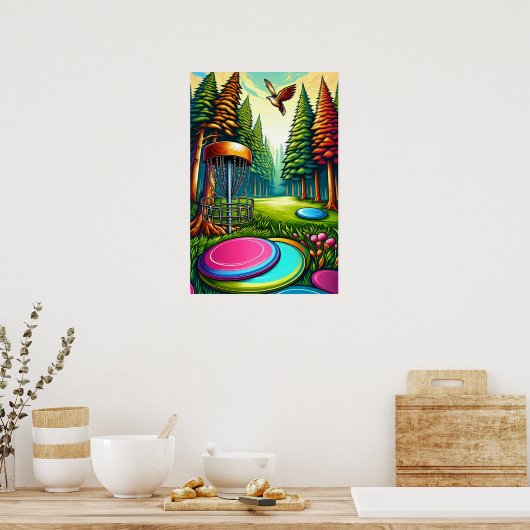 Disc Golf en Eagle thema Poster (Keuken)