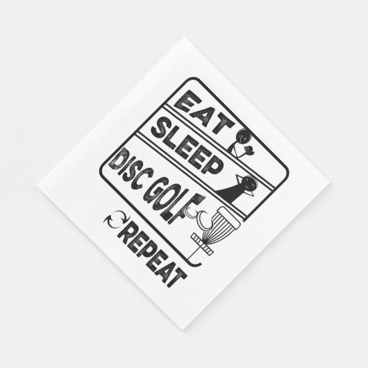 Disc Golf Eten Slapen Herhalen Servet (Hoek)