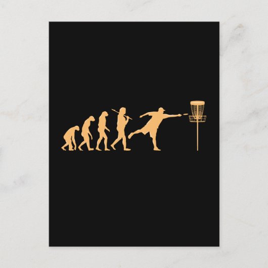 Disc Golf Evolutie Briefkaart (Voorkant)