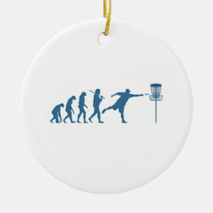 Disc Golf Evolutie - Leuk Cadeau voor Disc Golfers Keramisch Ornament