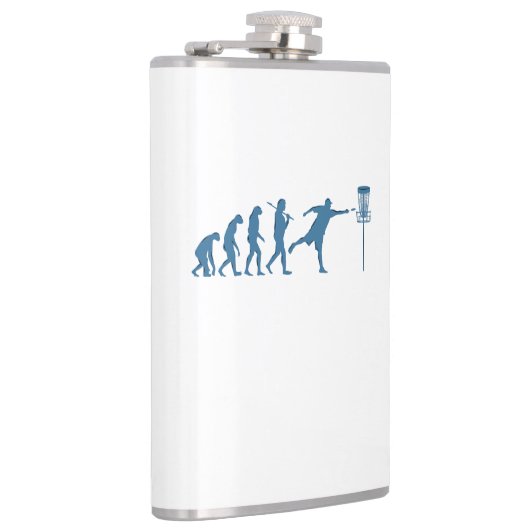 Disc Golf Evolution - Leuk cadeau voor Disc Golfer Heupfles (Rechts)