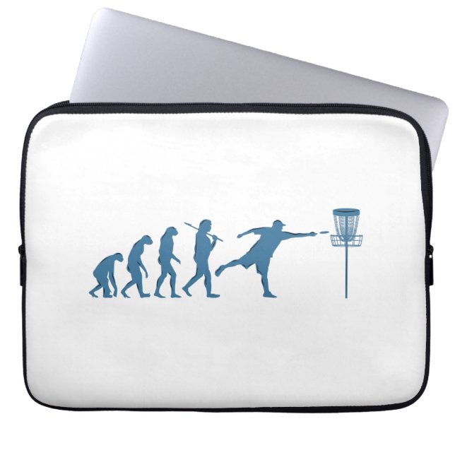Disc Golf Evolution - Leuk cadeau voor Disc Golfer Laptop Sleeve (Voorkant)
