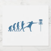 Disc Golf Evolution - Leuk cadeau voor Disc Golfer Likeurfles Etiket (Enkel label)