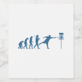 Disc Golf Evolution - Leuk cadeau voor Disc Golfer Wijn Etiket (Enkel label)