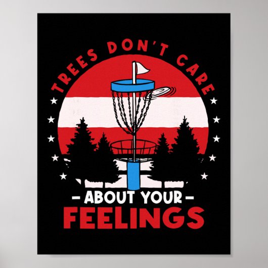 Disc Golf Frisbee Golf Bomen Geven Geen Zorgen Ove Poster (Voorkant)
