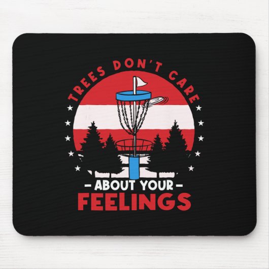 Disc Golf Frisbee Golf Bomen Kan Het Niet Schelen  Muismat (Voorkant)