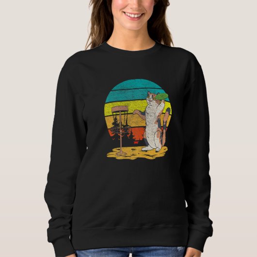Disc Golf Frisbee Golf Disk Sport spelers Cute Cat Trui (Voorkant)