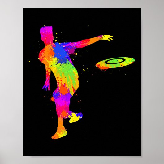 Disc Golf Frisbee Mannen Jongens Kinder Poster (Voorkant)