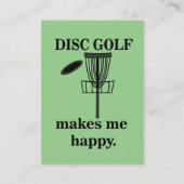 Disc Golf Frisbee Sport Golfer Disc Golf Visitekaartje (Voorkant)