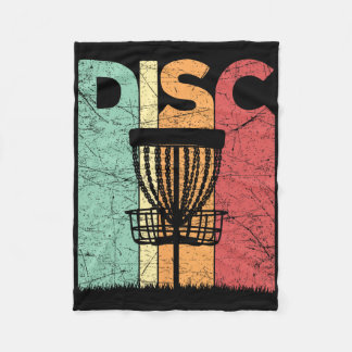 Disc Golf Frolf Retro Disc Golf Player Fleece Deken