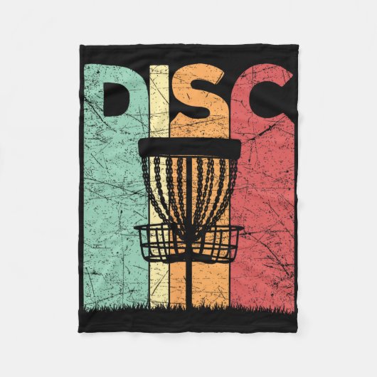 Disc Golf  Frolf Retro Disc Golf Player Fleece Deken (Voorkant)
