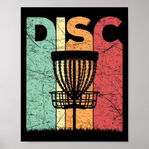 Disc Golf  Frolf Retro Disc Golf Player Poster
