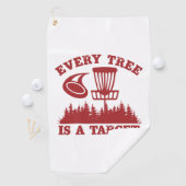 Disc Golf Funny Elke boom is een doelwit Golfhanddoek (Insitu)