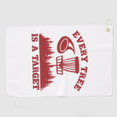 Disc Golf Funny Elke boom is een doelwit Golfhanddoek (Horizontaal)