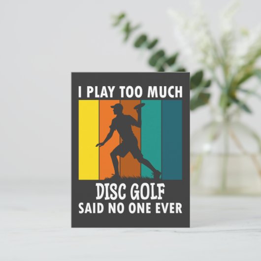 Disc Golf Funny Gezegde Retro Disc Golf Briefkaart (Staand voorkant)
