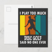 Disc Golf Funny Gezegde Retro Disc Golf Briefkaart (Voorkant / Achterkant)
