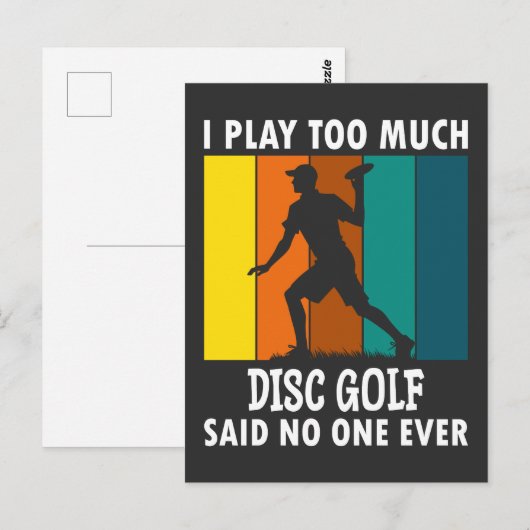 Disc Golf Funny Gezegde Retro Disc Golf Briefkaart (Voorkant / Achterkant)