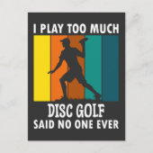 Disc Golf Funny Gezegde Retro Disc Golf Briefkaart (Voorkant)