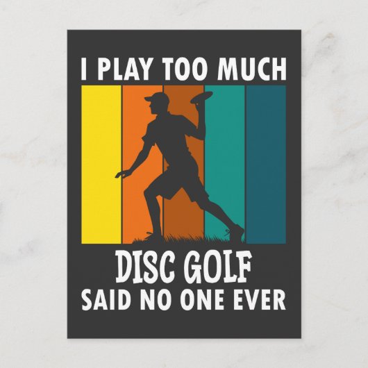 Disc Golf Funny Gezegde Retro Disc Golf Briefkaart (Voorkant)