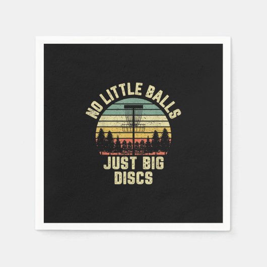 Disc Golf Funny No Little Balls Disk Golf Gift Servet (Voorkant)