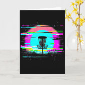 Disc Golf Glitch - Vintage Disc Golf Liefhebber Kaart (Gele Bloem)