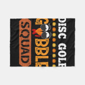 Disc Golf Gobble Squad Kalkoen Thanksgiving Golfer Fleece Deken (Voorkant (Horizontaal))