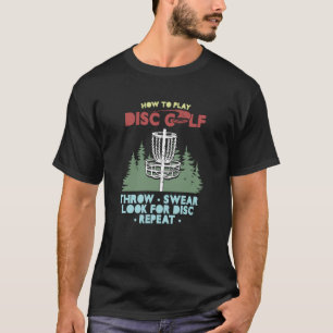 Disc Golf gooien of kijk frisbee golfspeler T-shirt