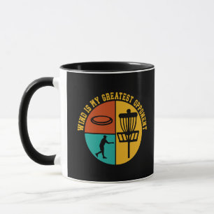 Disc Golf Grappig Ontwerp Retro Disc Golf Mok