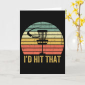 Disc Golf Grappige Frisbee Sport Vaderdag  Kaart (Gele Bloem)