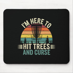 Disc Golf Grappige Hit Bomen En Vervloek Retro Dis Muismat