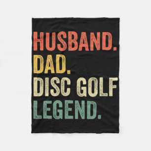 Disc Golf Grappige Man Vader Legende Vintage Frisb Fleece Deken