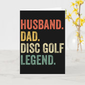 Disc Golf Grappige Vader Legende Vaderdag Kaart (Gele Bloem)