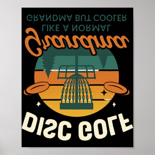 Disc Golf Grootmoeder Kampioen Kettingen Poster (Voorkant)