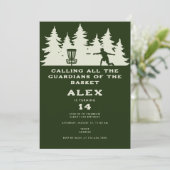 Disc Golf Guardians van de Schijf Verjaardagsfeest Kaart (Staand voorkant)