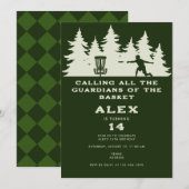 Disc Golf Guardians van de Schijf Verjaardagsfeest Kaart (Voorkant / Achterkant)