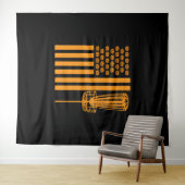 Disc Golf Halloween USA VLAG Voor DISCGOLF SPELER Wandkleed (In Situ (horizontaal))