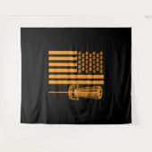 Disc Golf Halloween USA VLAG Voor DISCGOLF SPELER Wandkleed (Voorkant (horizontaal))