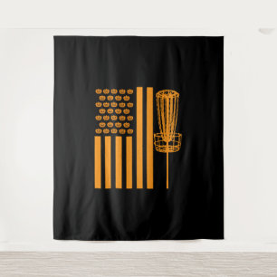 Disc Golf Halloween USA VLAG Voor DISCGOLF SPELER Wandkleed