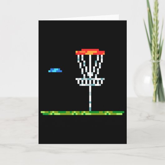Disc Golf Heren Disc Golf 8 Bit Sket Kaart (Voorkant)