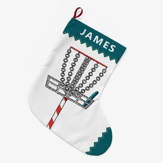 Disc Golf Holiday Gift Grote Kerstsok (Voorkant (Hangend))