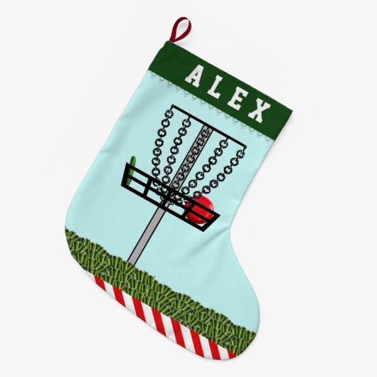 Disc Golf Holiday Gift Grote Kerstsok (Voorkant (Hangend))