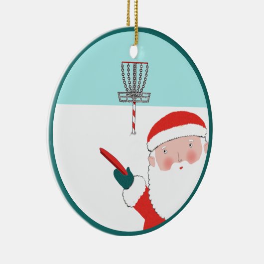 Disc Golf Holiday Gift Keramisch Ornament (Rechts)