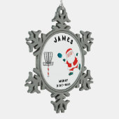 Disc Golf Holiday Gift Tin Sneeuwvlok Ornament (Links)