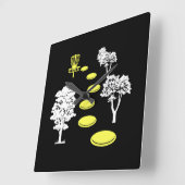 Disc Golf Houten Disc Golfer Cadeau Vierkante Klok (Hoek)