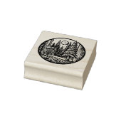 Disc Golf in de Bossen Retro Vibe Art Rubberstempel (Stempel)