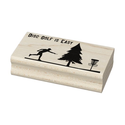 Disc golf is gemakkelijk, zetten, mand, boom rubberstempel (Stempel)